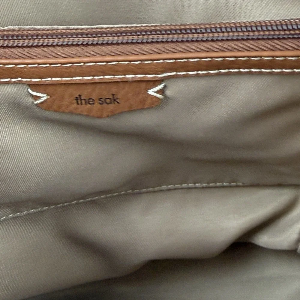 The Sak Sequoia Hobo Handbag Black Soft Leather Slouchy Handbag NO Charm